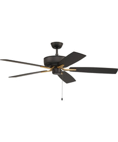 Pro Plus 52" Fan Ceiling Fan (Blades Included) Flat Black/Satin Brass