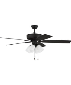 52" Pro Plus 114 White 4 Light Kit 4-Light LED Ceiling Fan (Blades Included) Espresso