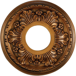 11"W Acanthus Ceiling Medallion Antique Bronze