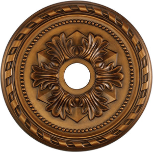 22"W Corinthian Ceiling Medallion Antique Bronze