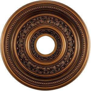 36"W English Study Ceiling Medallion Antique Bronze