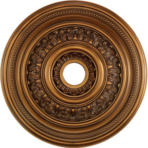 24"W English Study Ceiling Medallion Antique Bronze