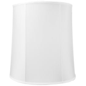 14"x16"x17" Large Drum Lampshade White Shantung, Large Cylinder Replacement Lamp Shade for Tall Table Lamps