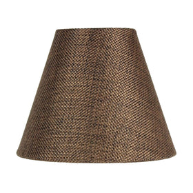 6"W x 5"H Chocolate Burlap Chandelier Lampshade