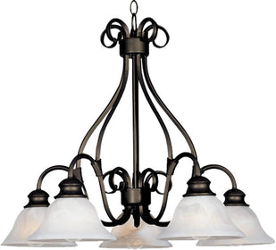 27"W Pacific 5-Light Down Light Chandelier Kentucky Bronze